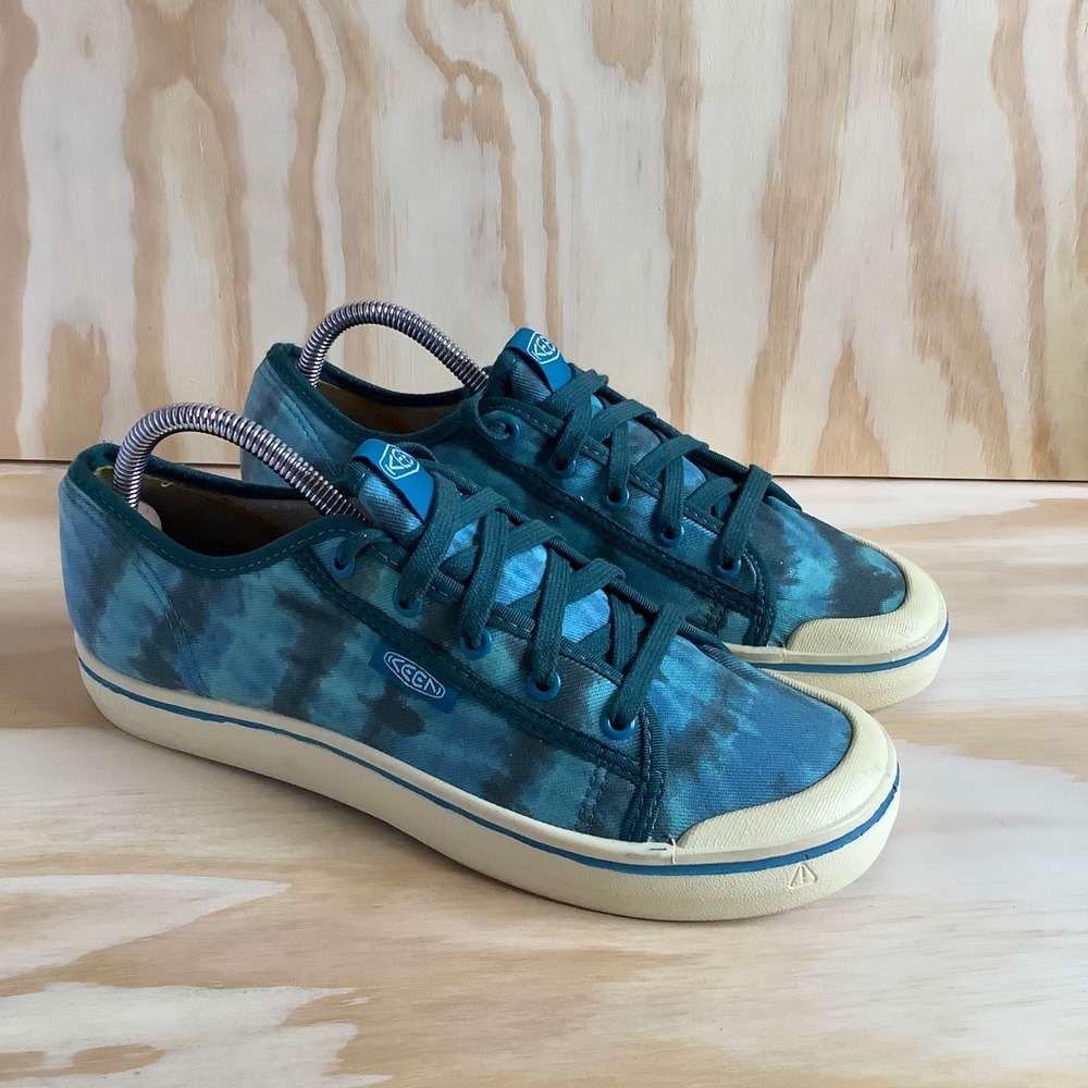 Keen Elsa IV Sneakers Womens 10 Blue Tie Dye Canvas Low Top Lace Up Shoes